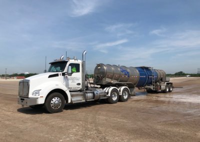 Semi Tank Truck on site at Dust Control Project